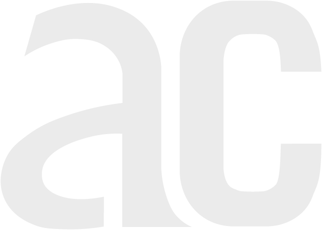 AC letters logo in a modern, geometric font design.