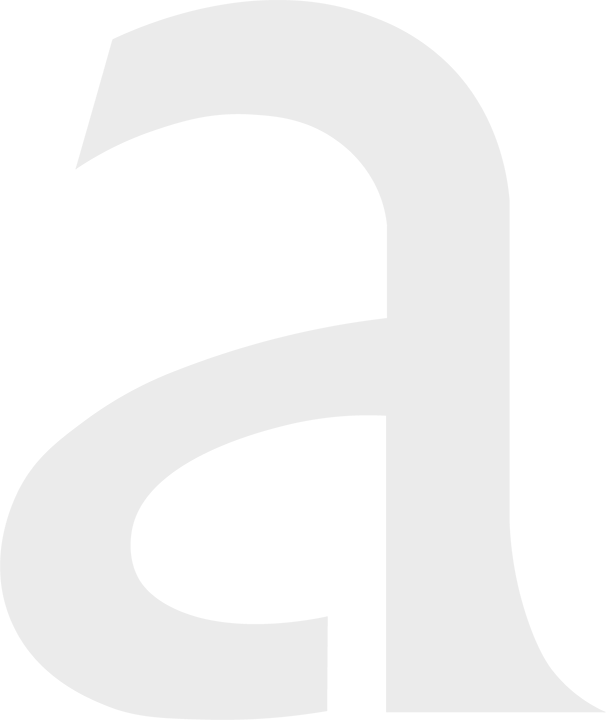 Elegant black letter “A” in a decorative calligraphic font on a transparent background