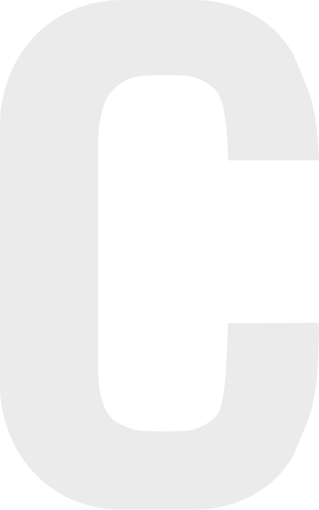 Elegant black letter “C” in a decorative calligraphic font on a transparent background